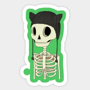 Skeleton Kitty Sticker